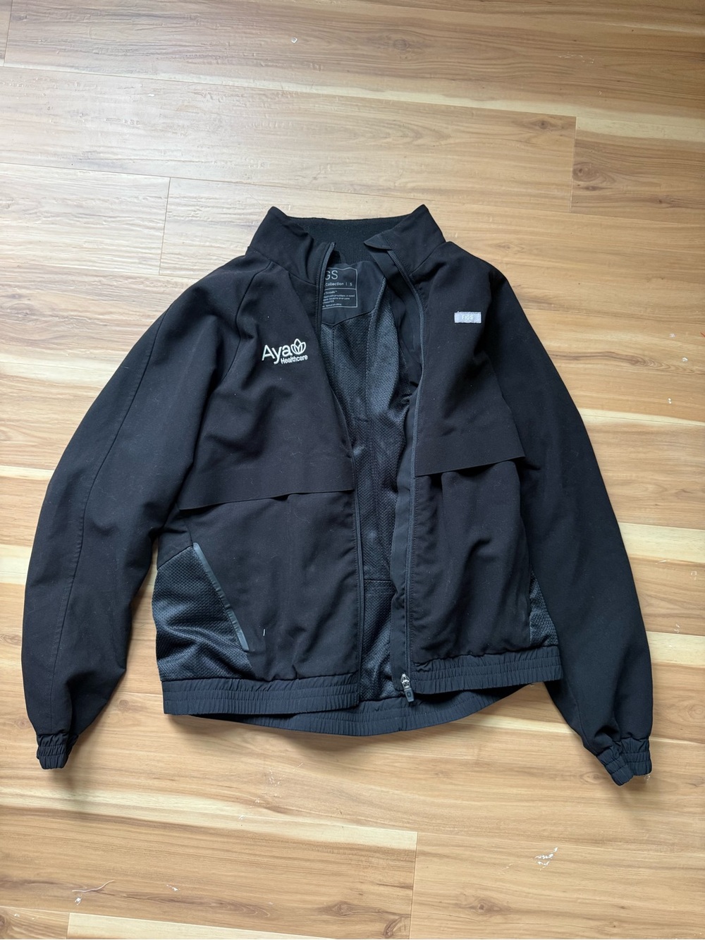 Figs Black Men's Zip Windbreaker Jacket
